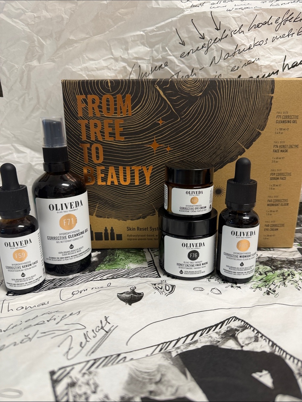 NEW~Oliveda Skin Reset Full Face Serum & Face Oil Skincare Set